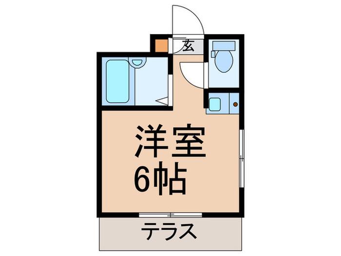 サンパレスI東伏見(ワンルーム/1階)の間取り写真