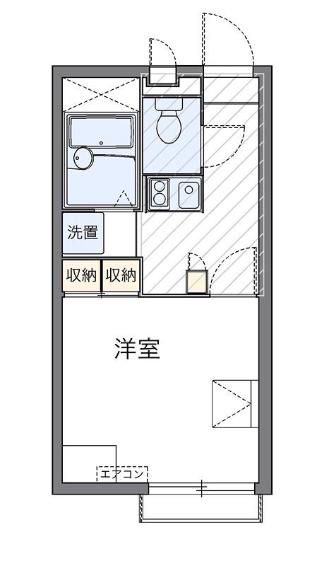 カンパーナ(1K/1階)の間取り写真