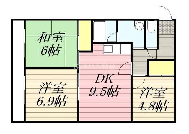 リアライズ山下町(3DK/10階)の間取り写真