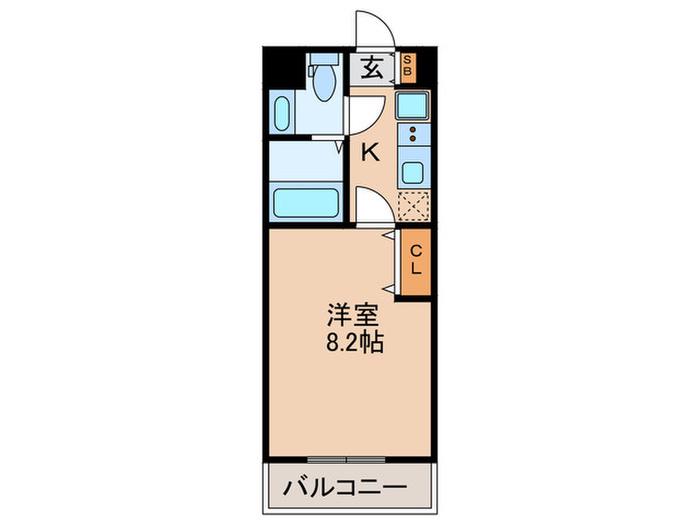 アプリーレ神戸元町(1K/5階)の間取り写真