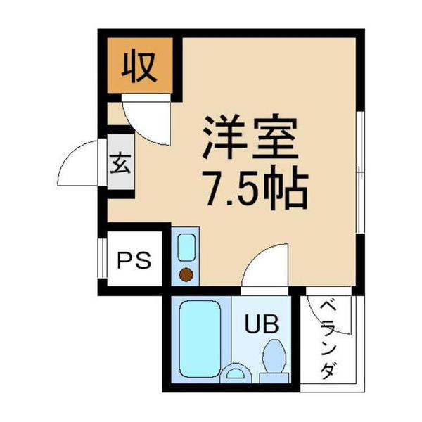 TMIマンション(ワンルーム/4階)の間取り写真