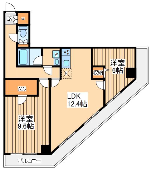 シャン・ピエールⅡ(2LDK/3階)の間取り写真