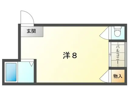 ニューハイツ桜(ワンルーム/4階)の間取り写真