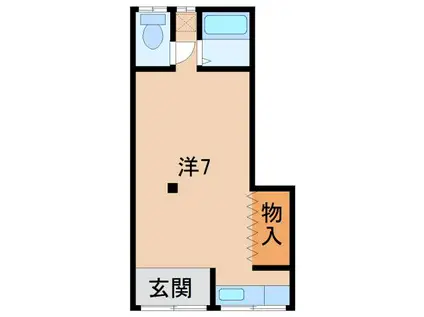 N.SPACE有本2(ワンルーム/2階)の間取り写真