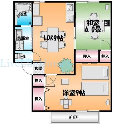 エクセレント メゾンアミューゼ(2DK/2階)の間取り写真