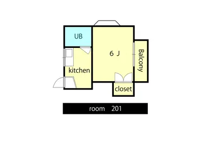 カナリーハイツ -CANARY HEIGHTS-(1K/2階)の間取り写真