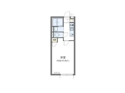 アークヴィラ(1K/1階)の間取り写真