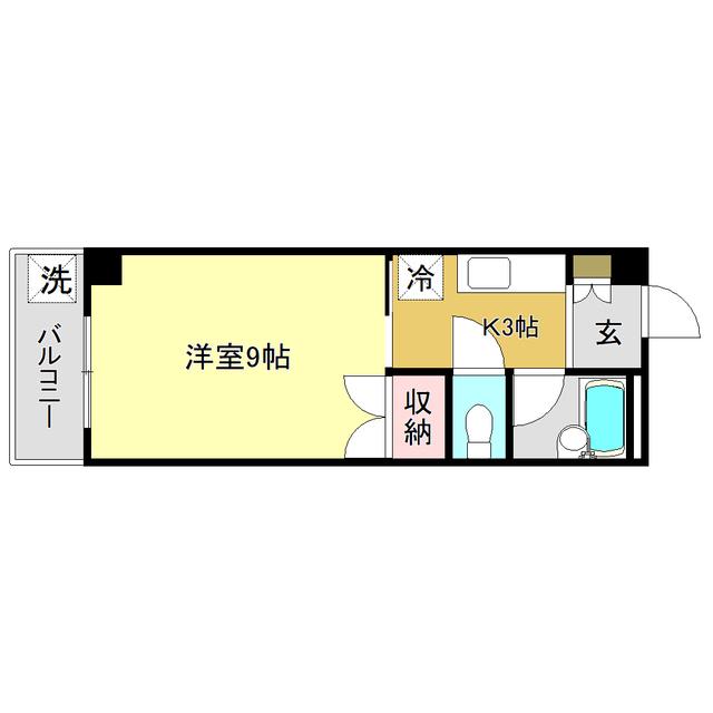 ドミールITO(1K/2階)の間取り写真
