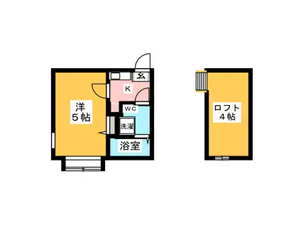 マ・ピエス多摩美(1K/1階)の間取り写真