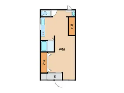 ポリモリビル(ワンルーム/1階)の間取り写真