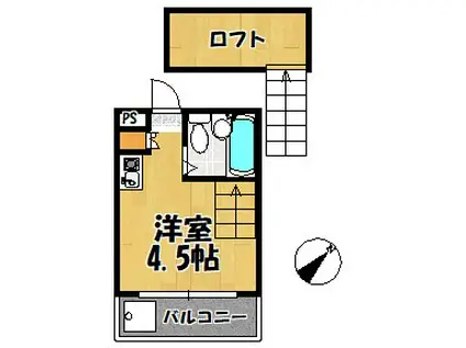 ソフィア(ワンルーム/1階)の間取り写真