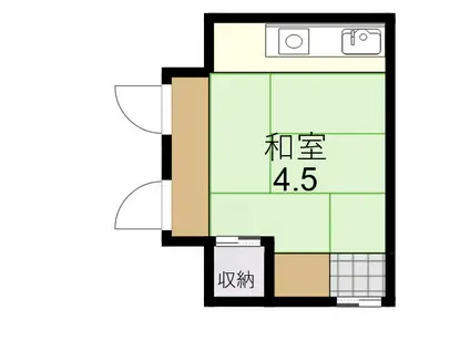 やまとハウス(ワンルーム/2階)の間取り写真