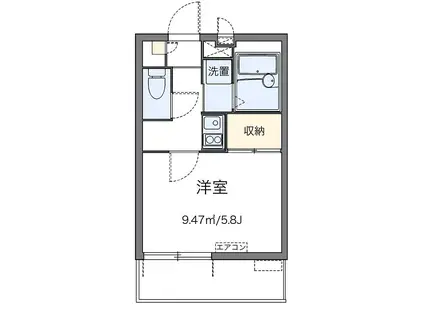 パルフェタムール北沢(1K/3階)の間取り写真