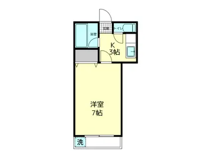 ウエストヴィレッジ14(1K/1階)の間取り写真