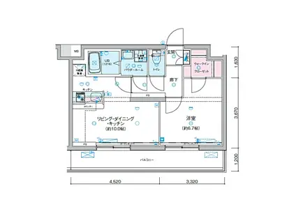 GENOVIA桜上水SKYGARDENジェノヴィア桜上水スカイガーデ(1LDK/5階)の間取り写真