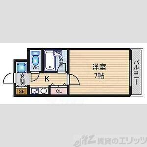 カントリー青葉ハイツ(1K/3階)の間取り写真