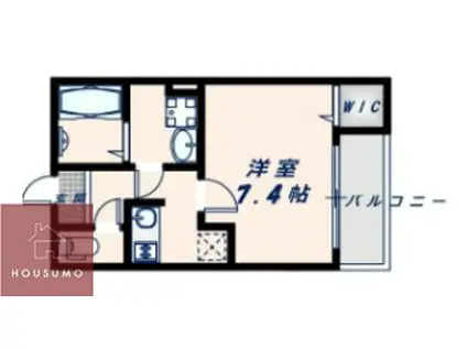 シエークル鴫野(1K/2階)の間取り写真