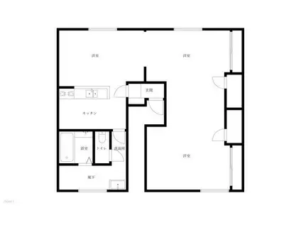 コーポ新明(3DK/2階)の間取り写真