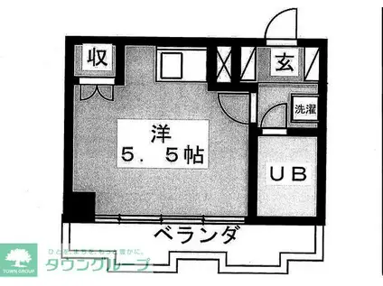 アデナ川和(1K/5階)の間取り写真