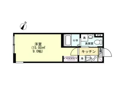 ウィズファン小田急相模原駅前(1K/2階)の間取り写真