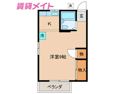 小川ハイツ(ワンルーム/2階)の間取り写真