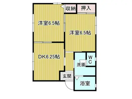 グランドールYAMATO(2K/1階)の間取り写真