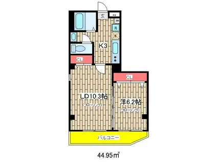エターナ東千葉(1LDK/2階)の間取り写真