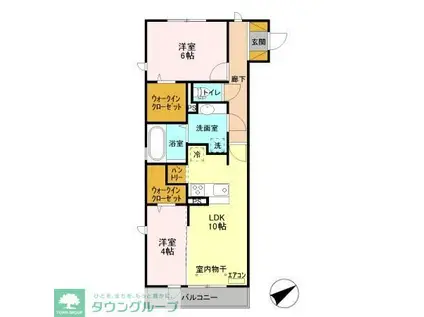 ビブレ弁天(2LDK/2階)の間取り写真