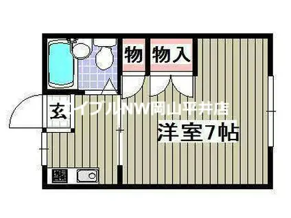 安田コーポ II棟(1K/1階)の間取り写真