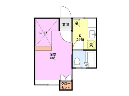 プラチナステージ(1K/1階)の間取り写真