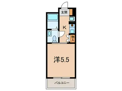 サンフォーレ岡本(1K/3階)の間取り写真