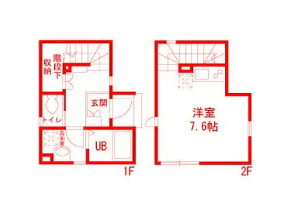 メゾン宝(1K/1階)の間取り写真