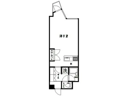 COURTLIVION中野(ワンルーム/2階)の間取り写真