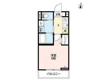 NISSIN SMART COURT(1K/1階)の間取り写真