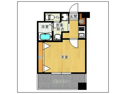 ラ・メゾンドサヴォイ(1K/9階)の間取り写真