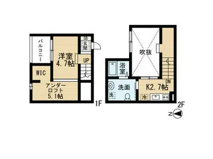 PEARLPORTII(ワンルーム/2階)の間取り写真