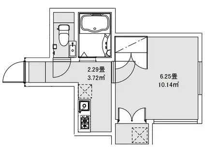 FAIR町屋Ⅱ(1K/1階)の間取り写真