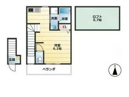 あんしん日置荘西町08-4002(1K/2階)の間取り写真