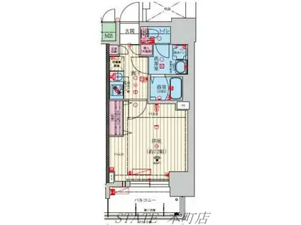 ファーストフィオーレ九条III(1K/5階)の間取り写真