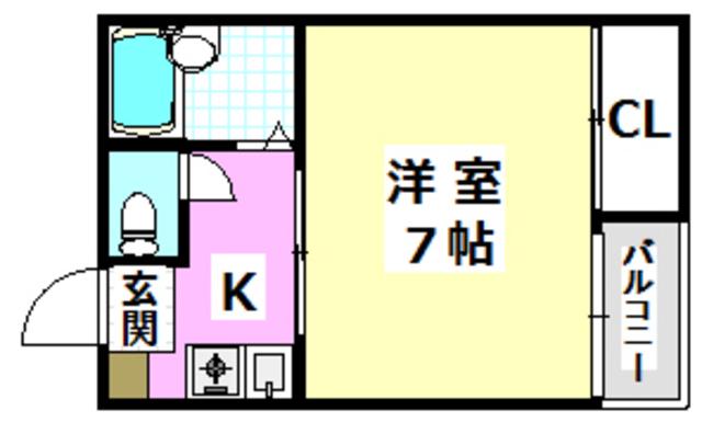 プチルミエール(1K/1階)の間取り写真