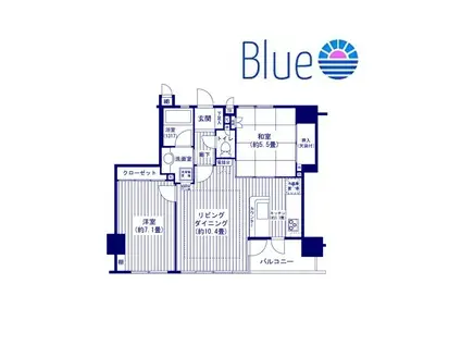 エルズ横濱(2LDK/7階)の間取り写真