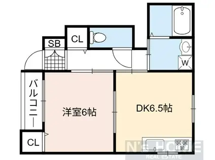 フォーレスト(1DK/1階)の間取り写真