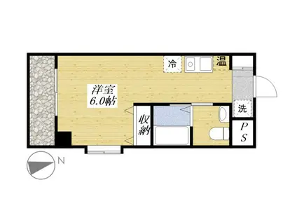 第三耕和マンション(1K/4階)の間取り写真