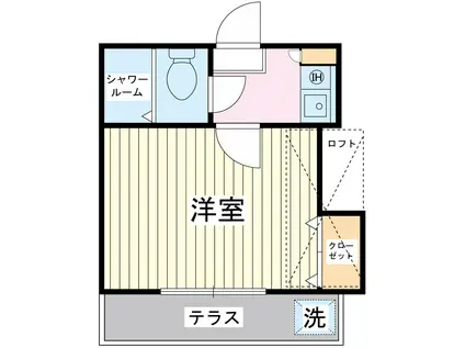 ジョイフル新浦安(1K/1階)の間取り写真