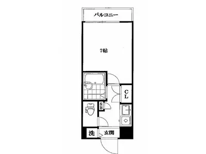 アイディ品川(1K/6階)の間取り写真