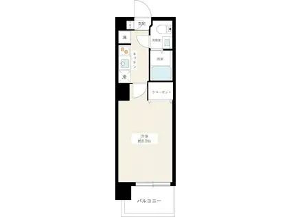 ミルーナリュクス西川口(1K/3階)の間取り写真