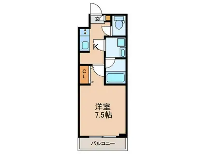 CREVISTA常盤台(1K/3階)の間取り写真