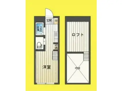 ウィングコート東高円寺(ワンルーム/1階)の間取り写真