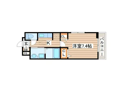 ナイスアーバンII(1K/1階)の間取り写真