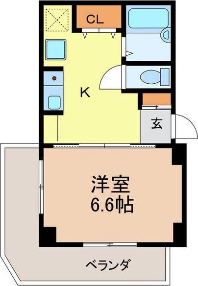 VILLAGE CHIYODA(1K/6階)の間取り写真